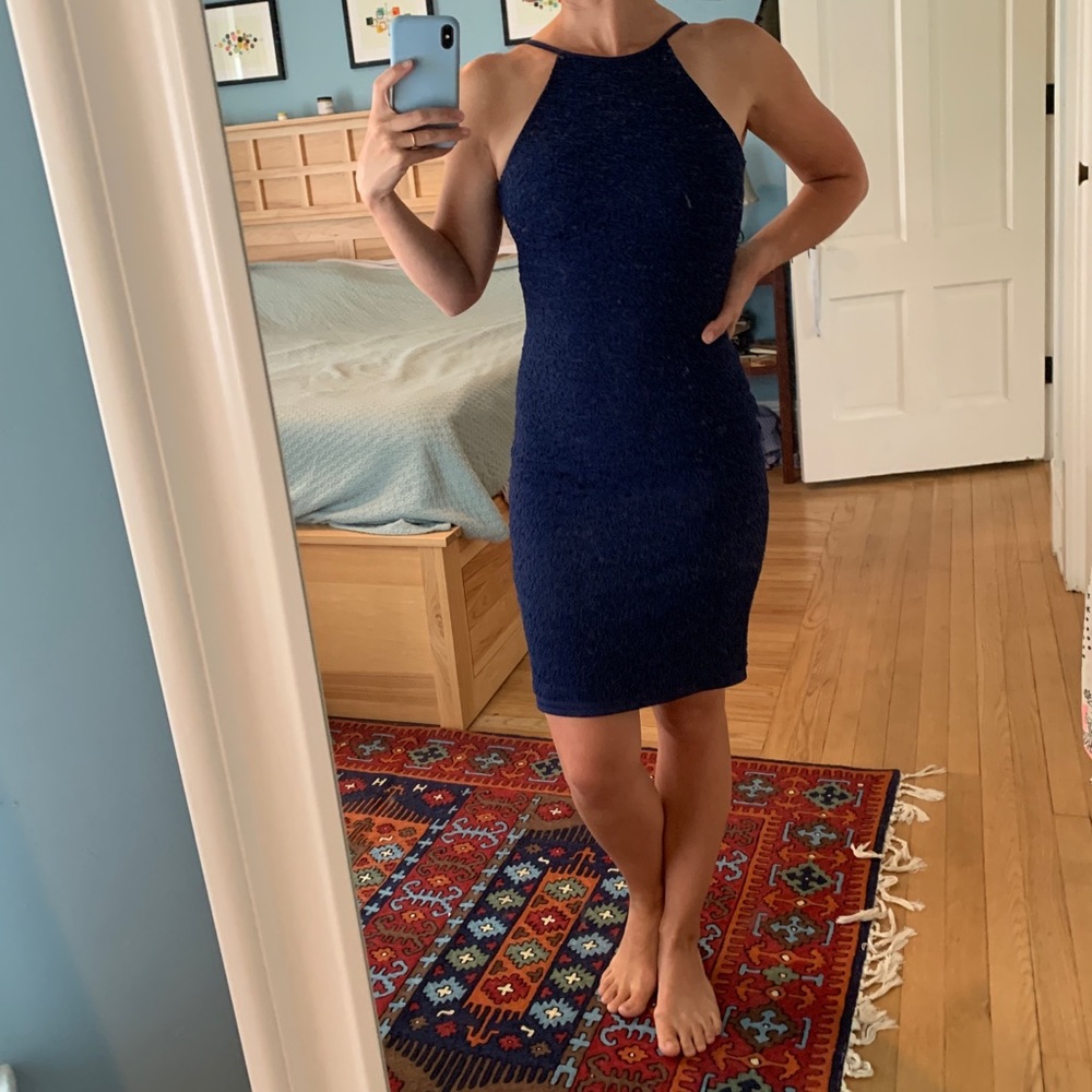 Lulu’s dress, navy, size XS. Worn once.
